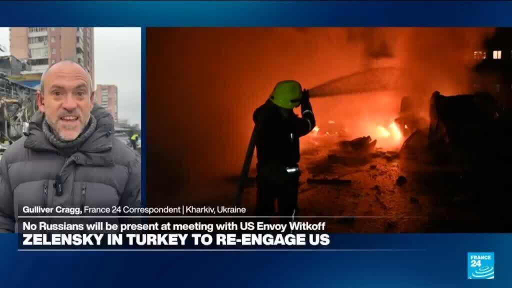 Video thumbnail for Zelensky arrives in Turkey, aiming to 're-engage' US in peace efforts