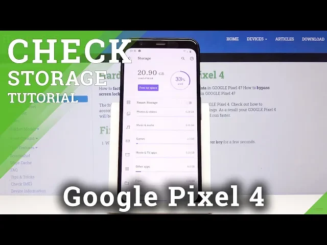 Video thumbnail for How to Check Storage State of GOOGLE Pixel 4 – Empty Space