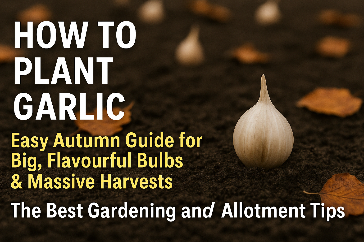 Video thumbnail for 🎥 ✅ How to Plant Garlic 🧄🌱 | Easy Autumn Guide for Big, Flavourful Bulbs & Massive Harvests 🍂✨