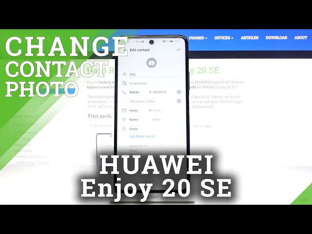 Video thumbnail for How to Add Photo to Contact in HUAWEI Enjoy 20 SE – Find Contact Settings