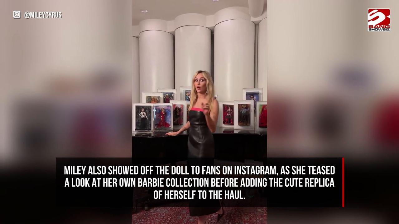 Video thumbnail for Miley Cyrus celebrates 'full circle' moment as she debuts new Barbie doll