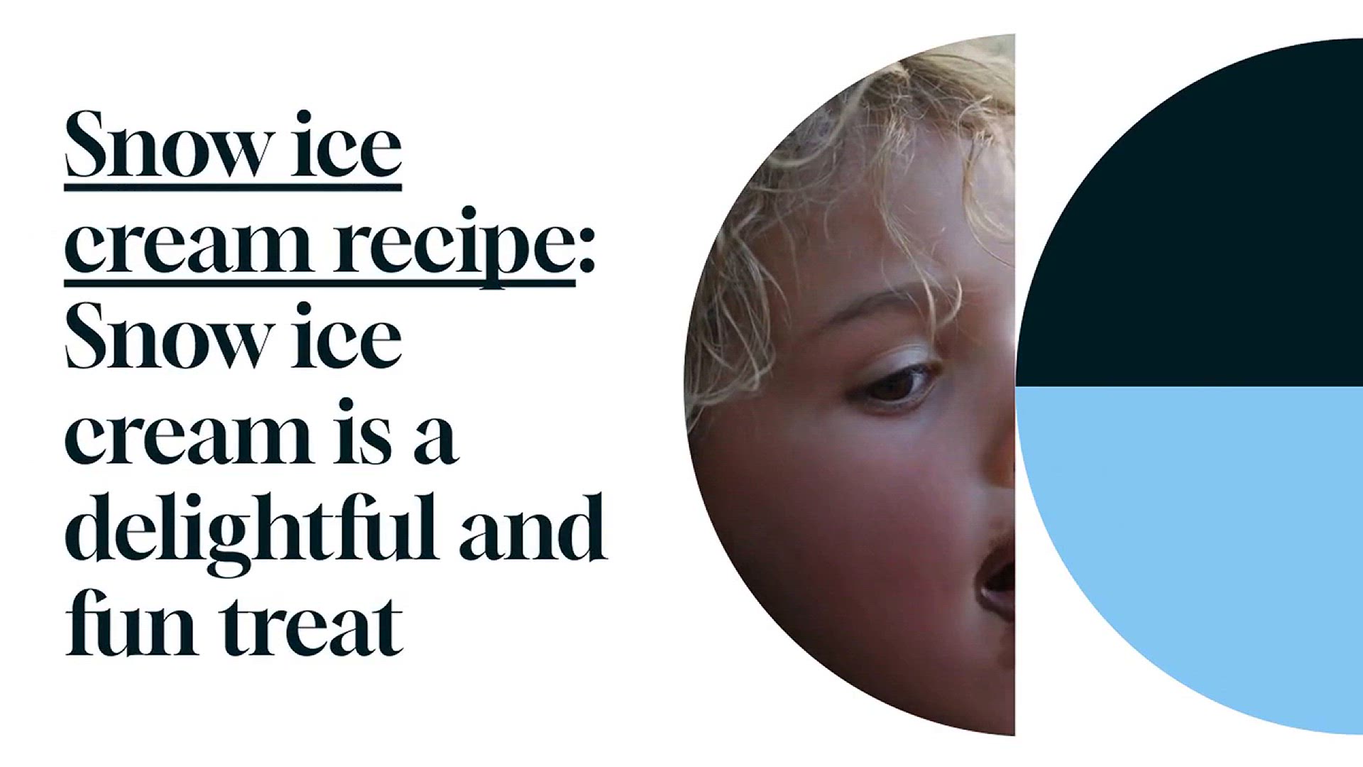 Video thumbnail for Snow ice cream recipe