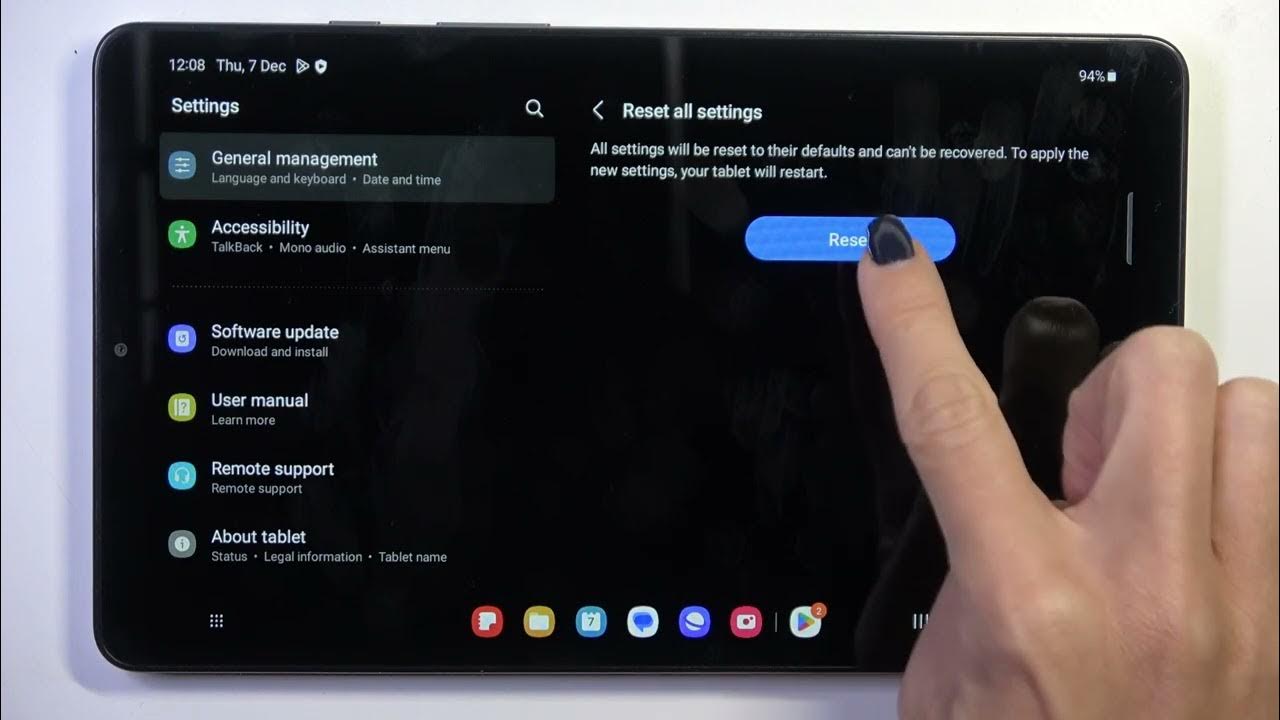 Video thumbnail for How to Reset All Settings on Samsung Galaxy Tab A9?