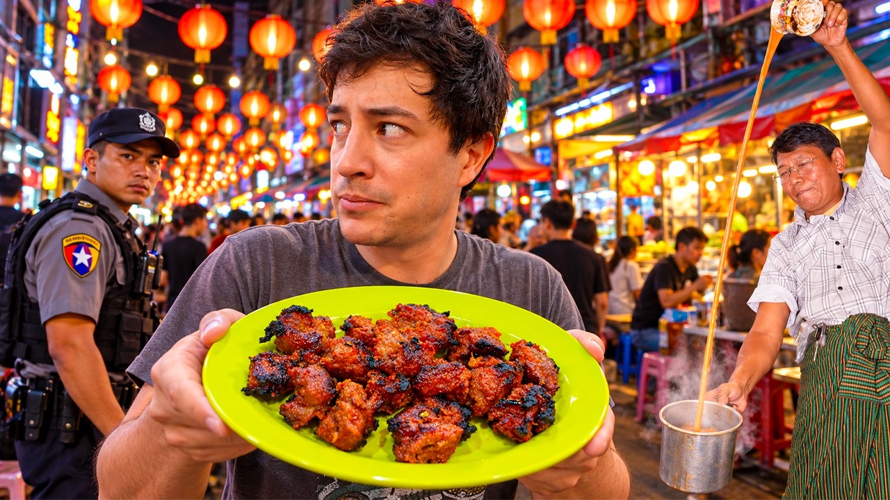 Video thumbnail for Myanmar Street Food After Dark (NO CURFEW!)
