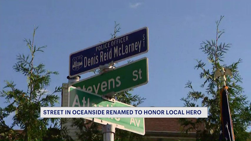 Video thumbnail for Oceanside honors fallen 9/11 responder with street naming