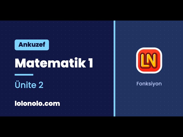 Video thumbnail for Ankuzef Matematik 1 Ünite 2 Deneme Sınavı