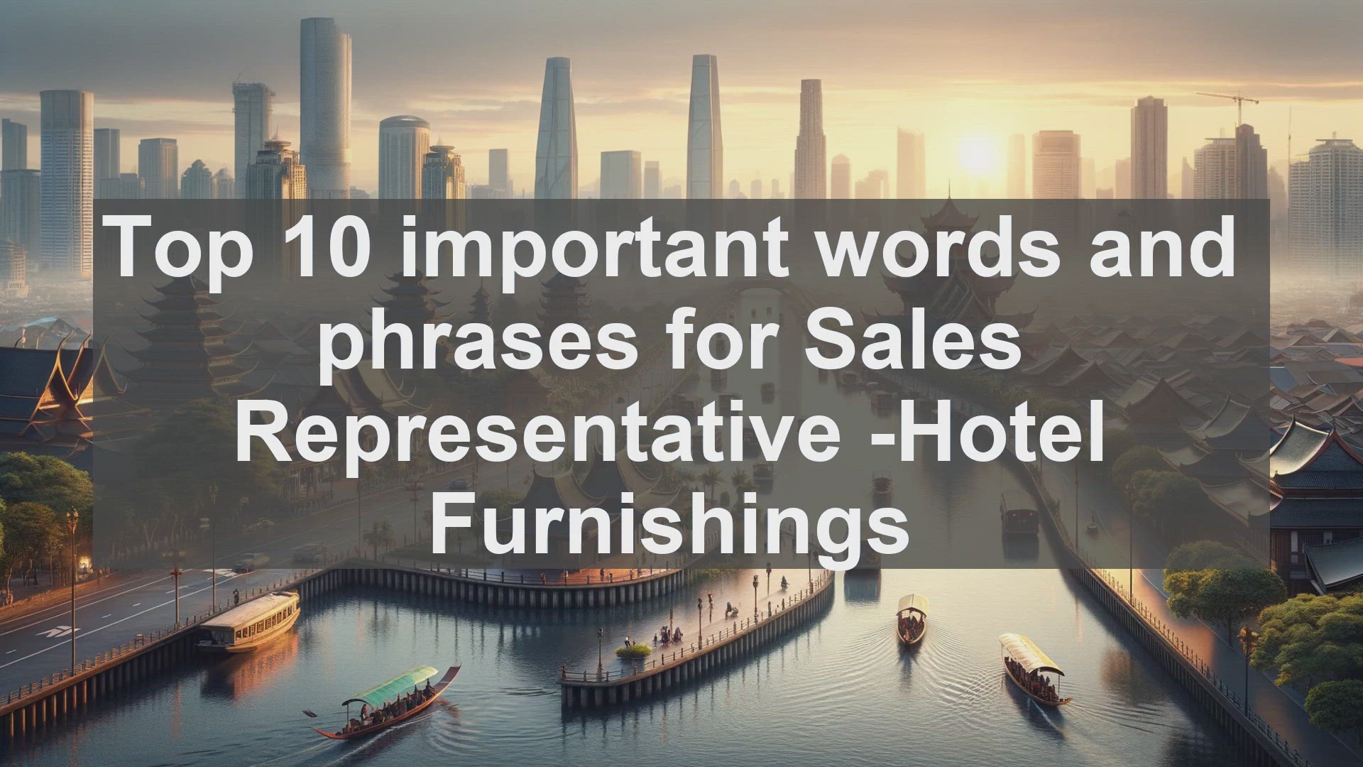 'Video thumbnail for Top 10 important words and phrases for Sales Representative Hotel Furnishings'