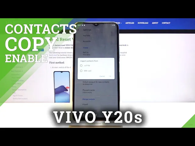 Video thumbnail for How to Copy Contact in VIVO Y20s – Transfer Numbers