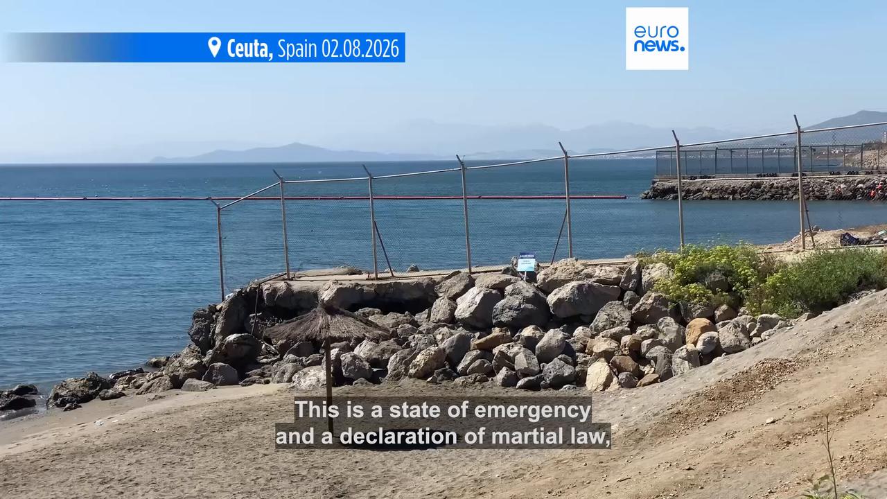 Video thumbnail for Ceuta: more migrants leave but residents still in shock. Far-right leader visits