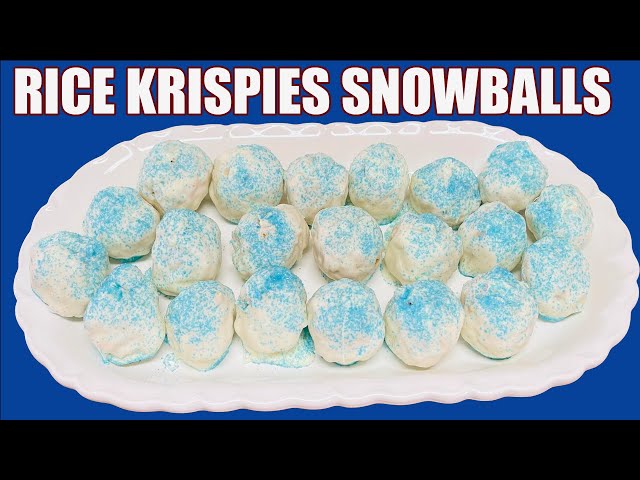 Video thumbnail for CHRISTMAS RICE KRISPIES SNOWBALLS A Fun Holiday Treat