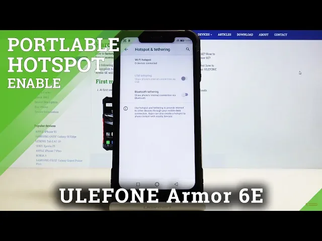 Video thumbnail for How to Activate Portable Hotspot in ULEFONE ARMOR 6E – Share Internet