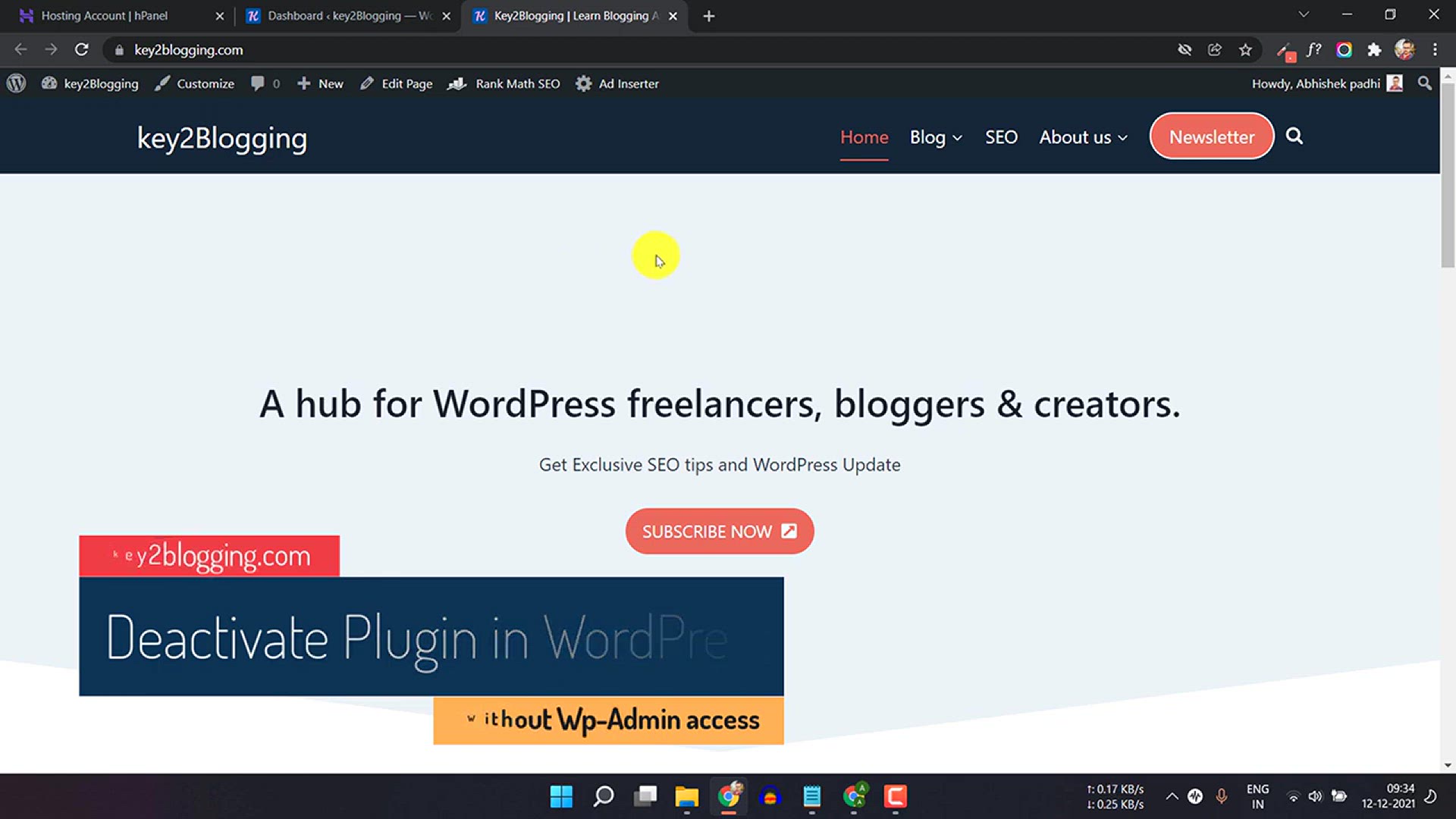 'Video thumbnail for How To Deactivate WordPress Plugin without WP-Admin Access _ Manual deactivation using Cpanel'