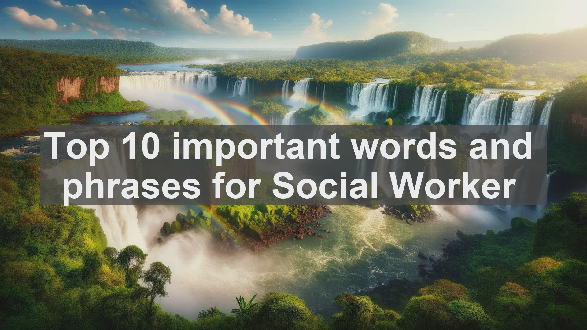 'Video thumbnail for Top 10 important words and phrases for Social Worker'