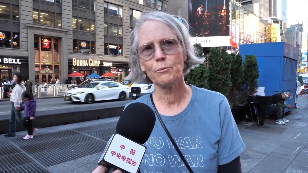 Video thumbnail for US: New Yorkers rally against endless wars, call for lasting peace.