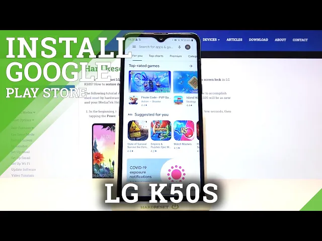 Video thumbnail for Add Account to Play Store - LG K50S & Google Play Store Settings