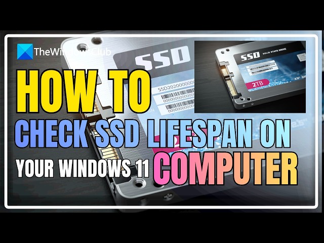 Video thumbnail for How to check SSD Lifespan on your Windows 11 computer