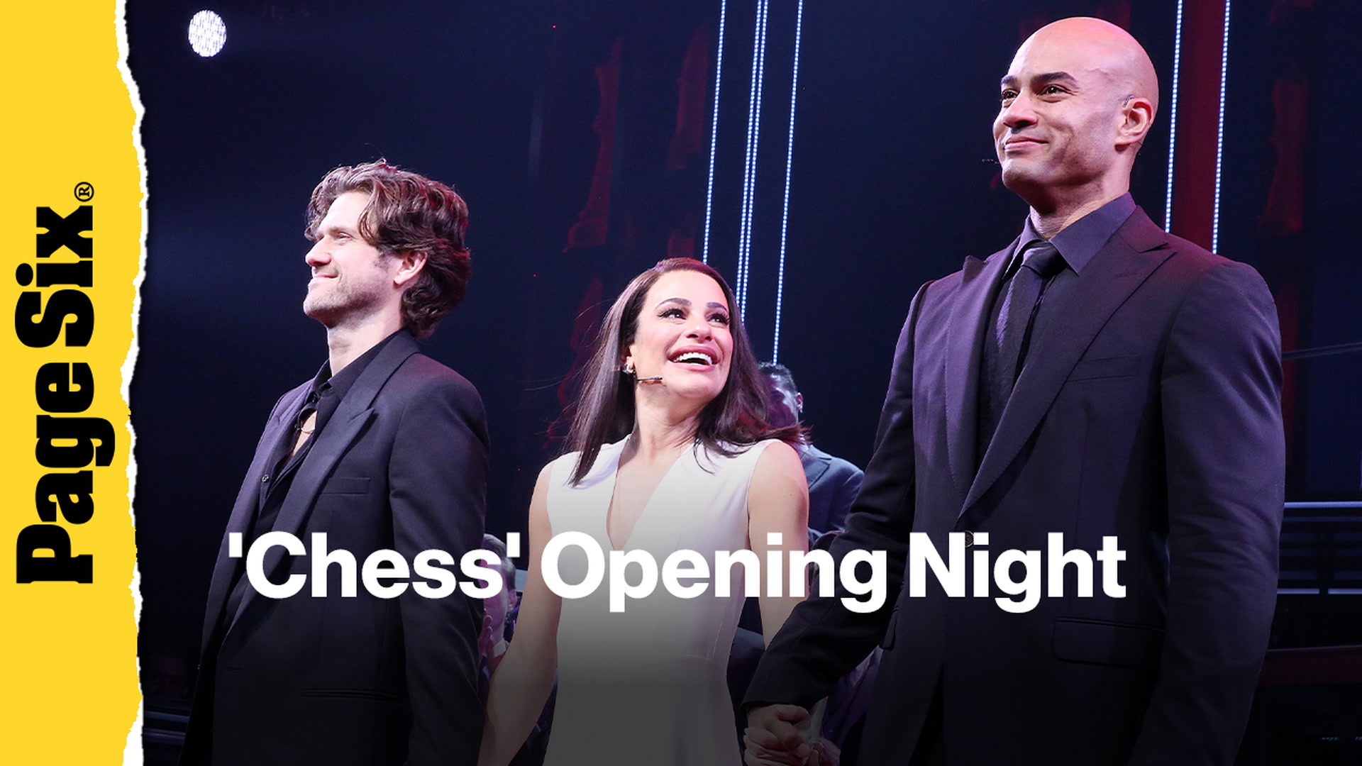 Video thumbnail for See Lea Michelle, Aaron Tveit, Rachel Zegler and more celebrities at 'Chess' opening night