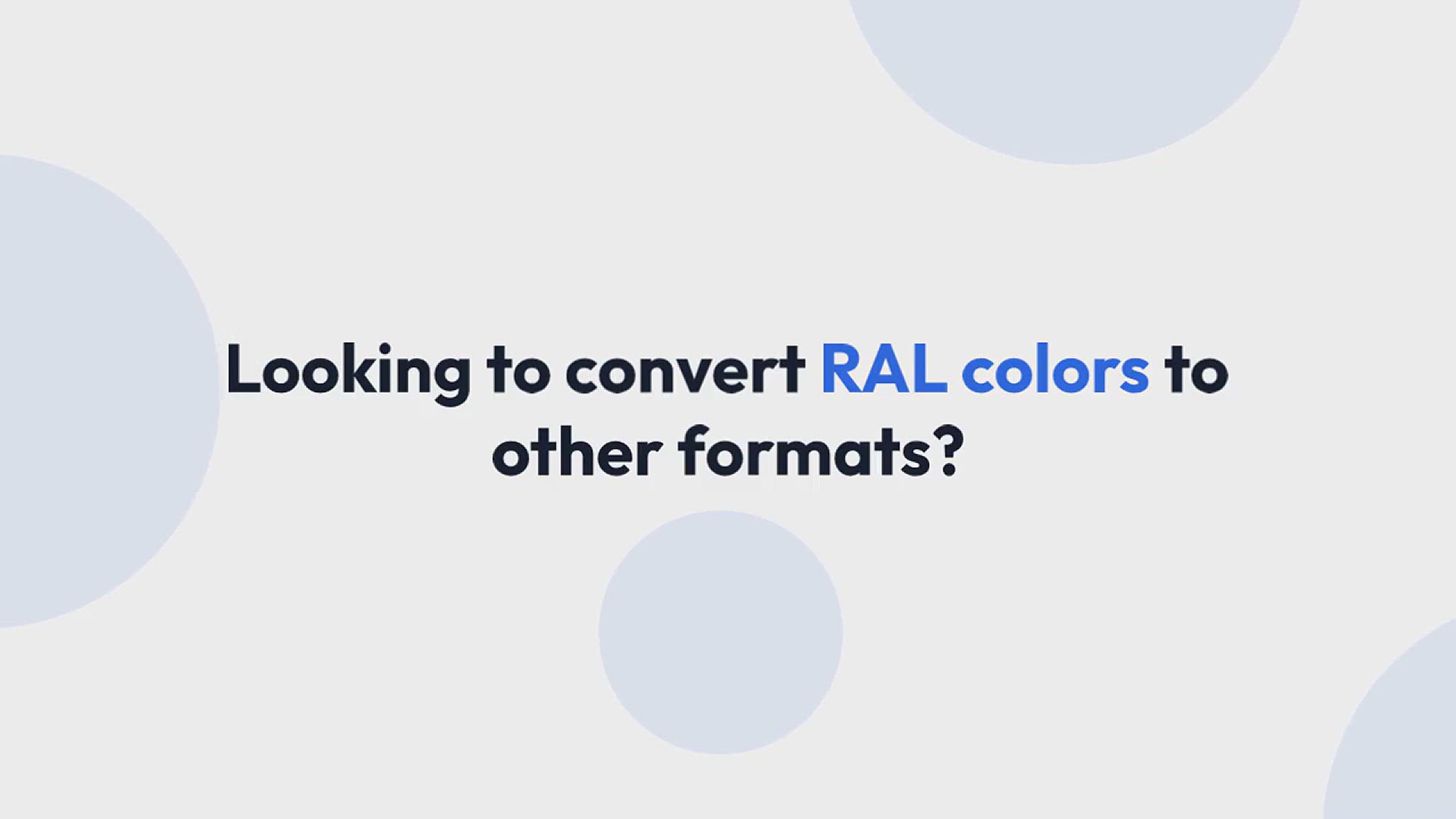 Video thumbnail for RAL Colours to Pantone, CMYK, RGB, Hex, HSL, HSV, HSB, JSON