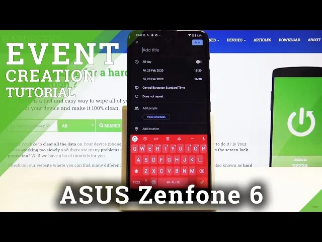 Video thumbnail for How to Add Event to Calendar in ASUS Zenfone 6 – Set Up Reminder