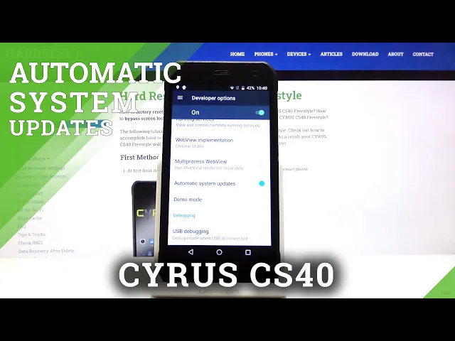 Video thumbnail for How to Turn On Auto System Update on CYRUS CS40 FREESTYLE – Enable Automatic System Update