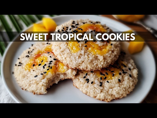 Video thumbnail for Mango Sticky Rice Cookies (Soft, Chewy Tropical Dessert Recipe)