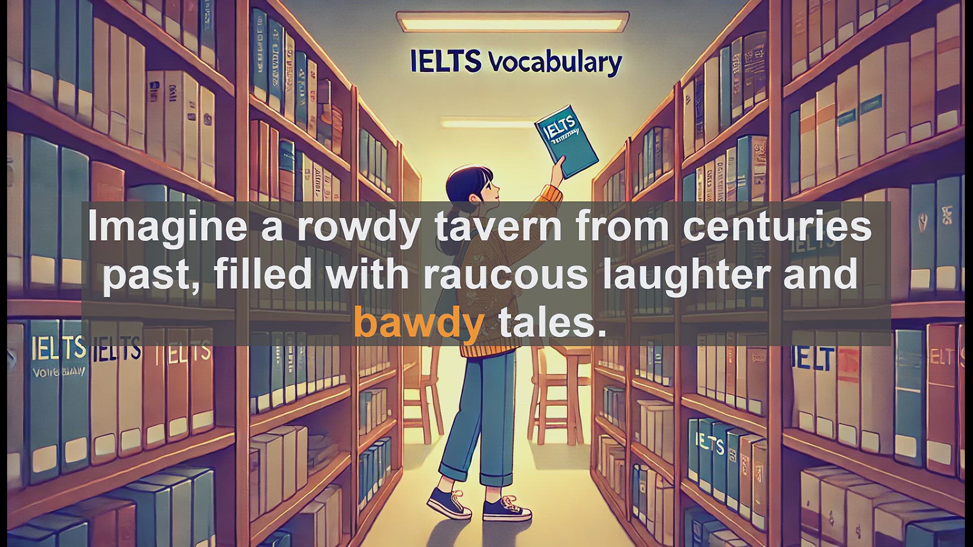 'Video thumbnail for 2000 Must Know IELTS 9.0 Vocabulary - Understanding 'Bawdy': A Colorful Addition to Your IELTS Vocabulary'