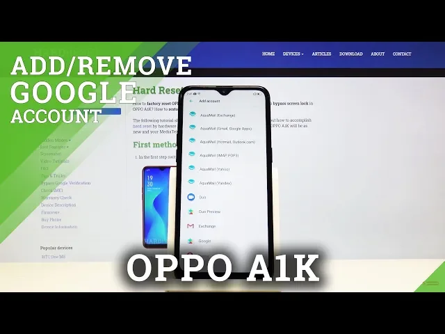 Video thumbnail for OPPO A1K How to Add Google Account / Delete Google Account
