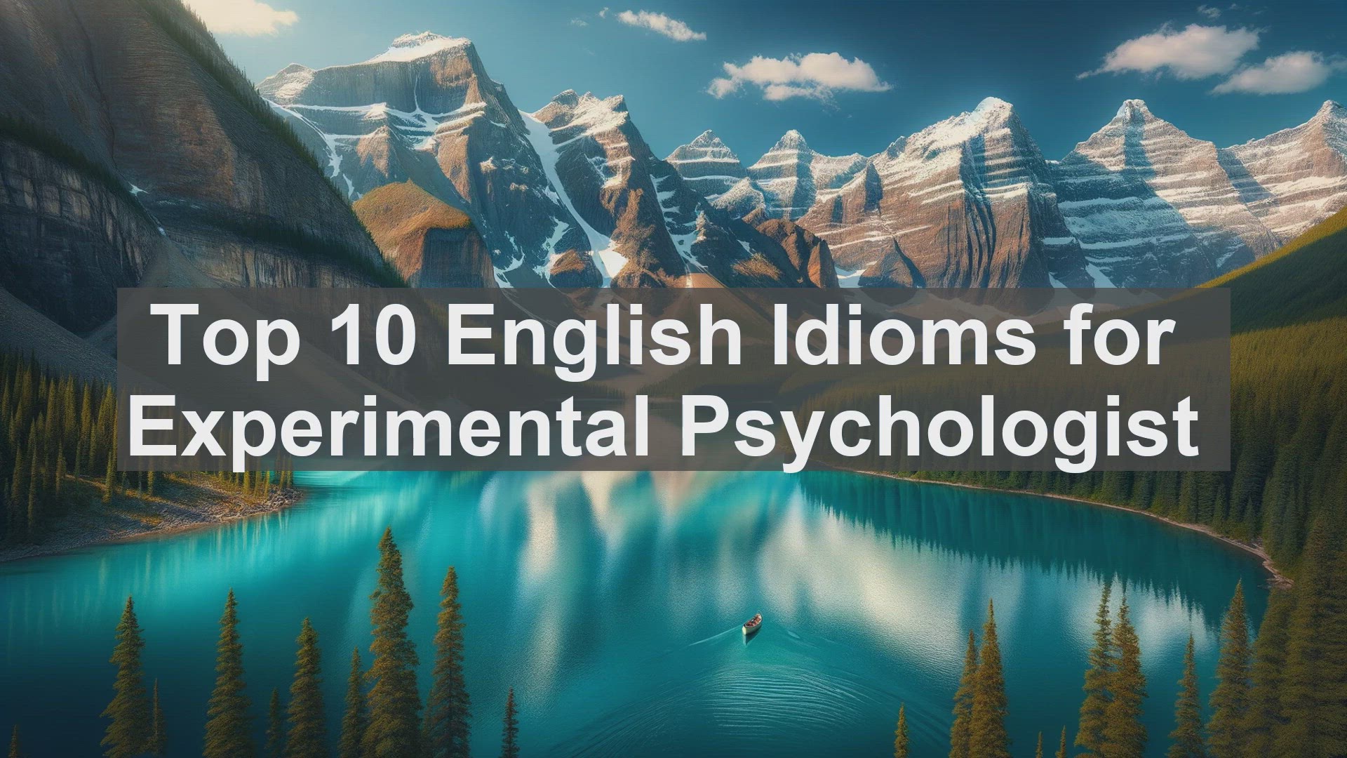 'Video thumbnail for Top 10 English Idioms for Experimental Psychologist'