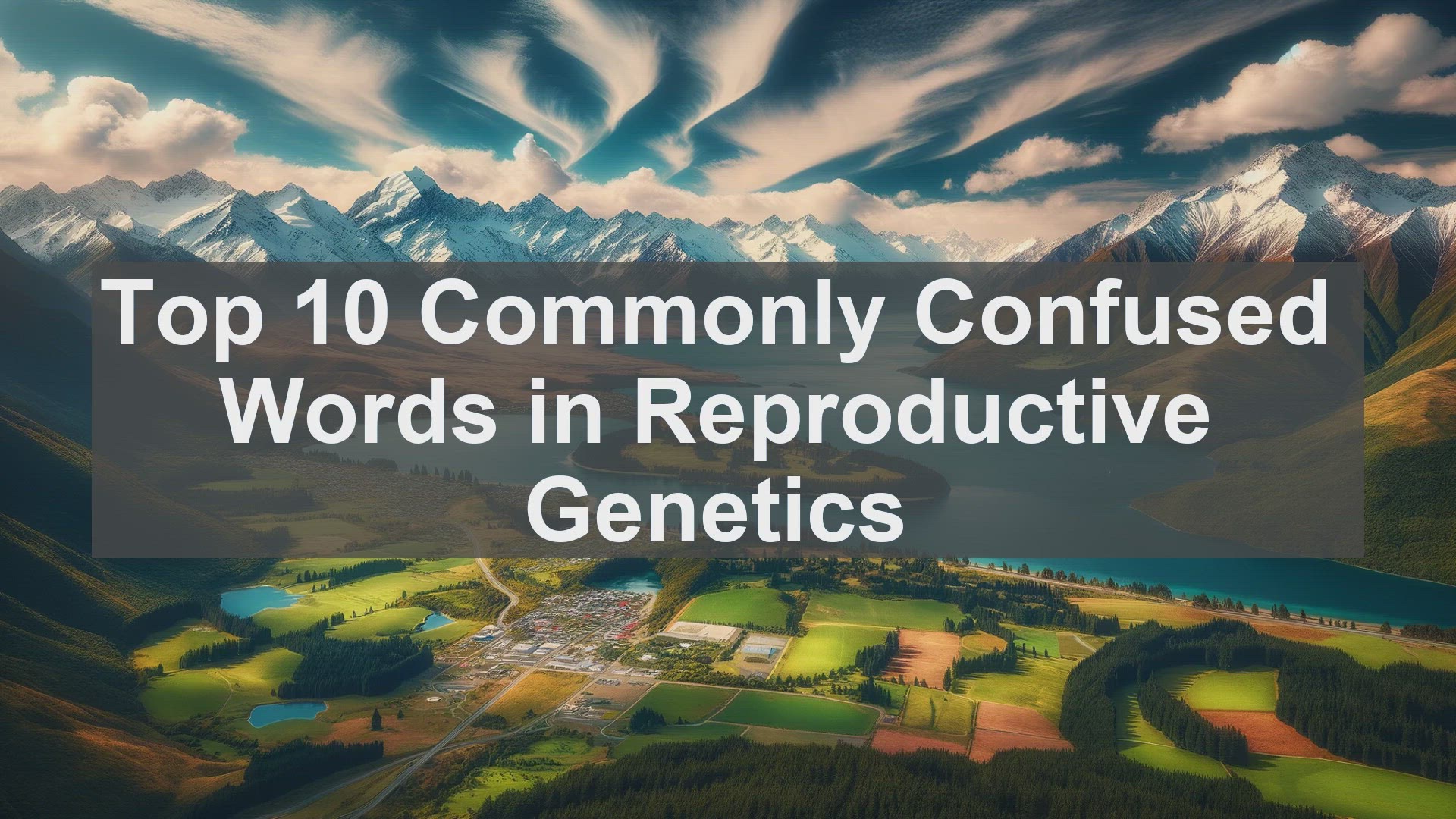 'Video thumbnail for Top 10 Commonly Confused Words in Reproductive Genetics'