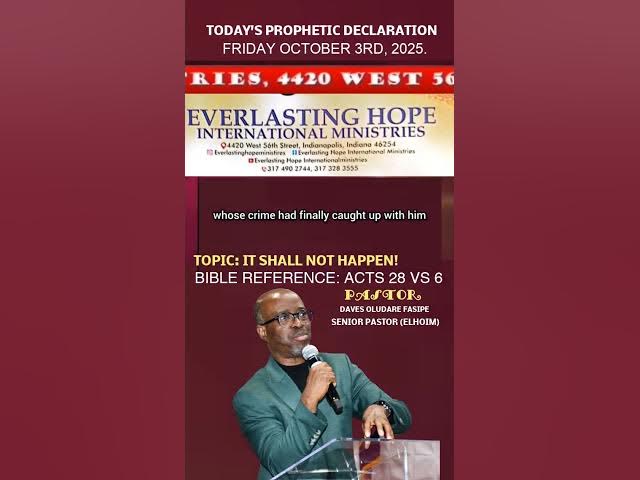 Video thumbnail for PROPHETIC DECLARATION