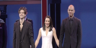 Video thumbnail for Video: CHESS Cast Takes Opening Night Bows