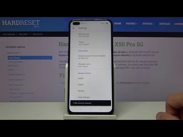 Video thumbnail for How to Copy Contacts in Realme X50 - Transfer Numbers