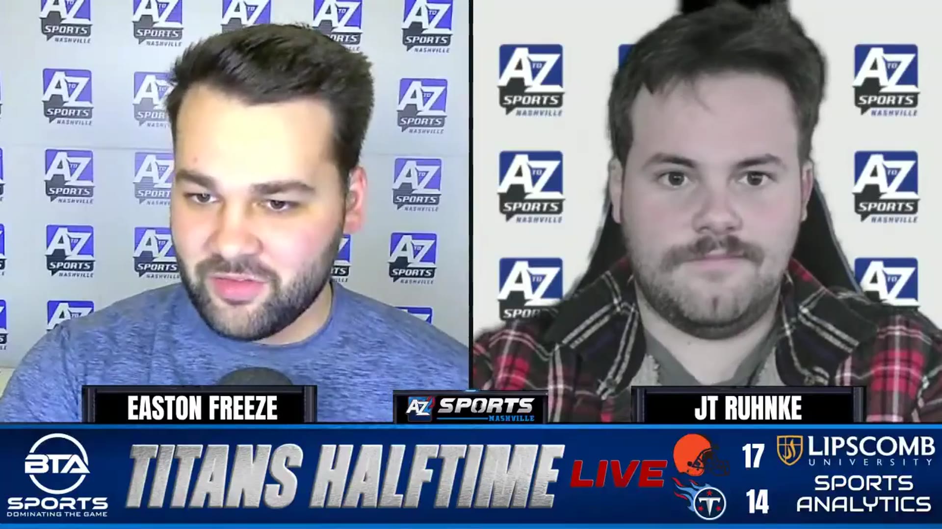 Video thumbnail for a to z sports nashville: titans-browns shocking halftime, first overall pick struggles, nfl analysis