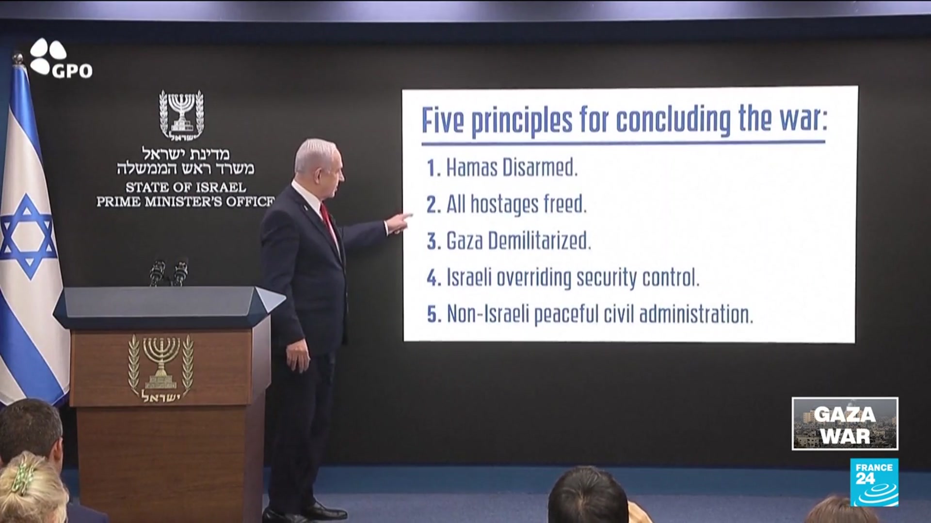 'Video thumbnail for Israel's Netanyahu under pressure at home and abroad regarding Gaza occupation plan'