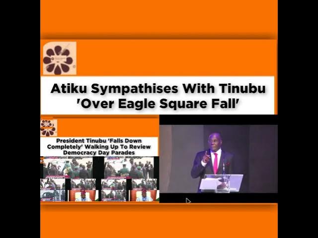 'Video thumbnail for Atiku Sympathises With Tinubu 'Over Eagle Square Fall' ~ OsazuwaAkonedo'