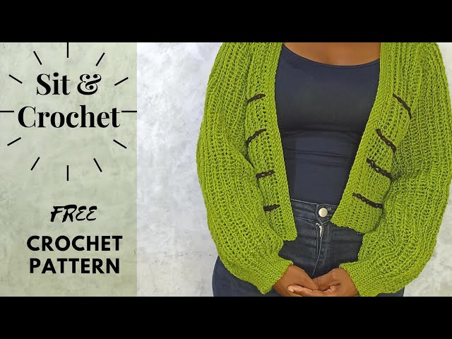 Video thumbnail for Crochet Cardigan Tutorial & Free Pattern