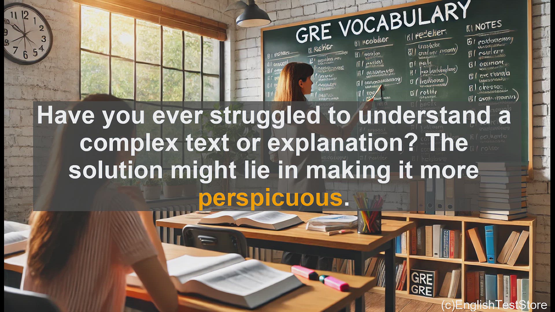 'Video thumbnail for GRE Vocabulary Lesson: Mastering Perspicuous Communication - Achieving Clarity in a Complex World'