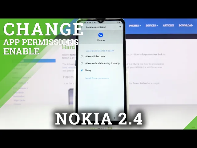 Video thumbnail for Manage App Permissions in NOKIA 2.4 - Change Apps Settings