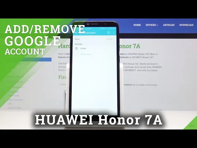 Video thumbnail for How to Add / Remove Google Account on HUAWEI Honor 7a