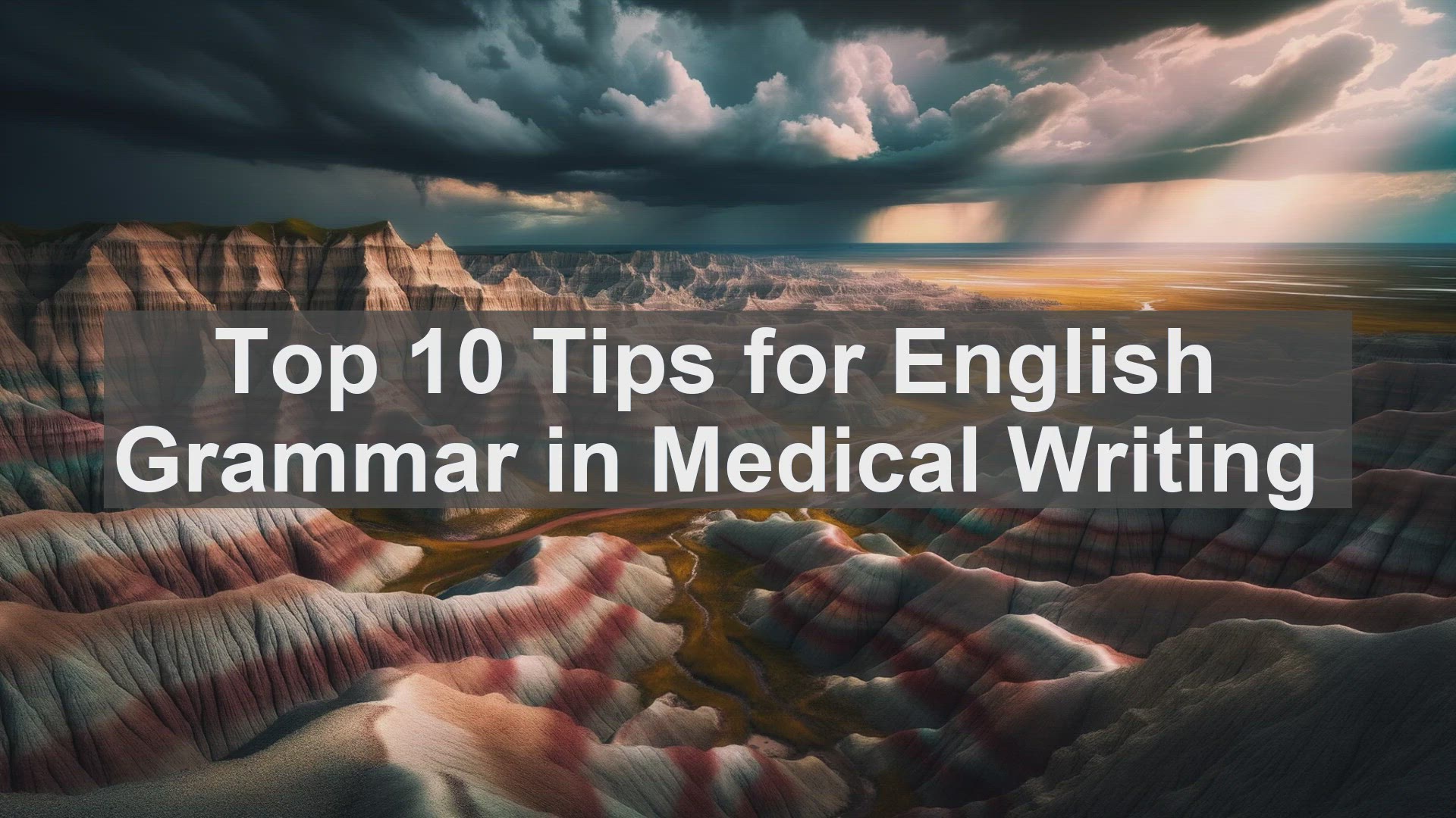 'Video thumbnail for Top 10 Tips for English Grammar in Medical Writing'