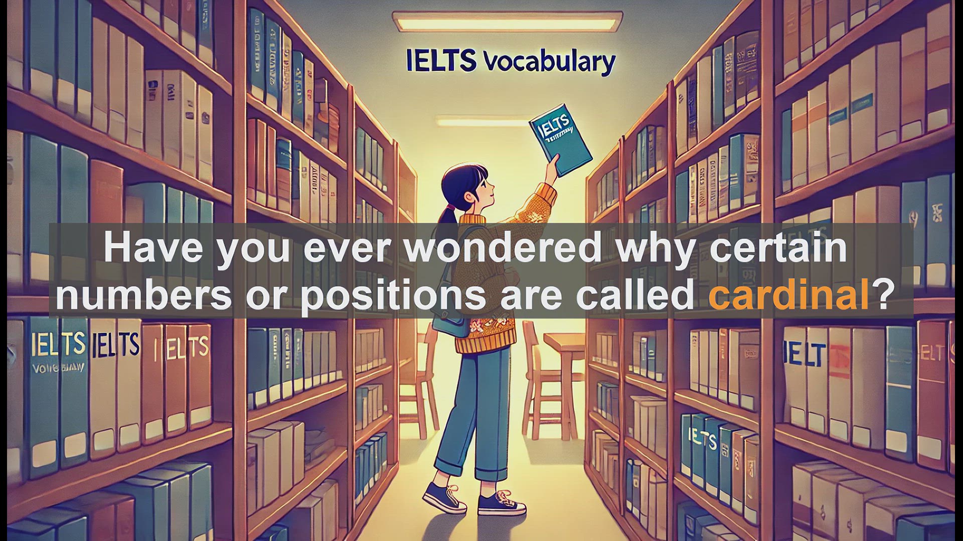 'Video thumbnail for 5000 Must Know IELTS 8.0 Vocabulary - Cardinal: A Key Word for IELTS Success'