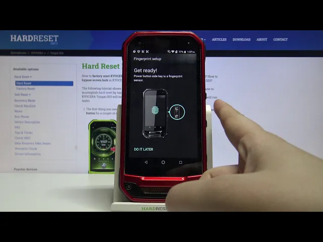 Video thumbnail for How to Add Fingerprint in KYOCERA Torque G03 – Find Fingerprint