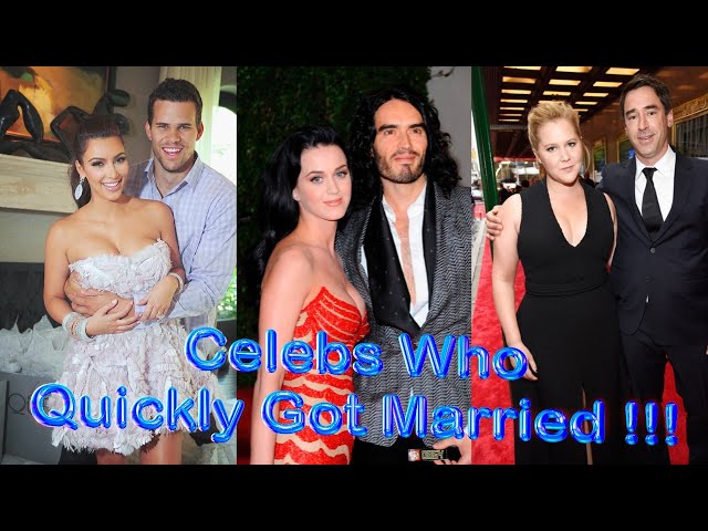 Video thumbnail for Celebs Who Quickly Got Married !!!
