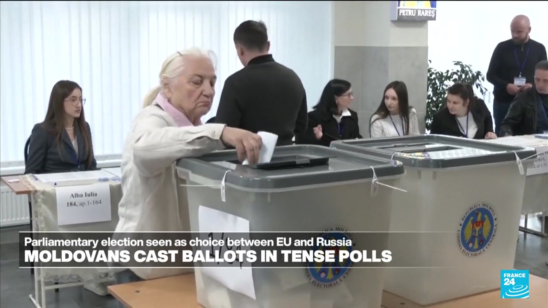 'Video thumbnail for Moldova: bomb threats in polling stations abroad amid tense election'