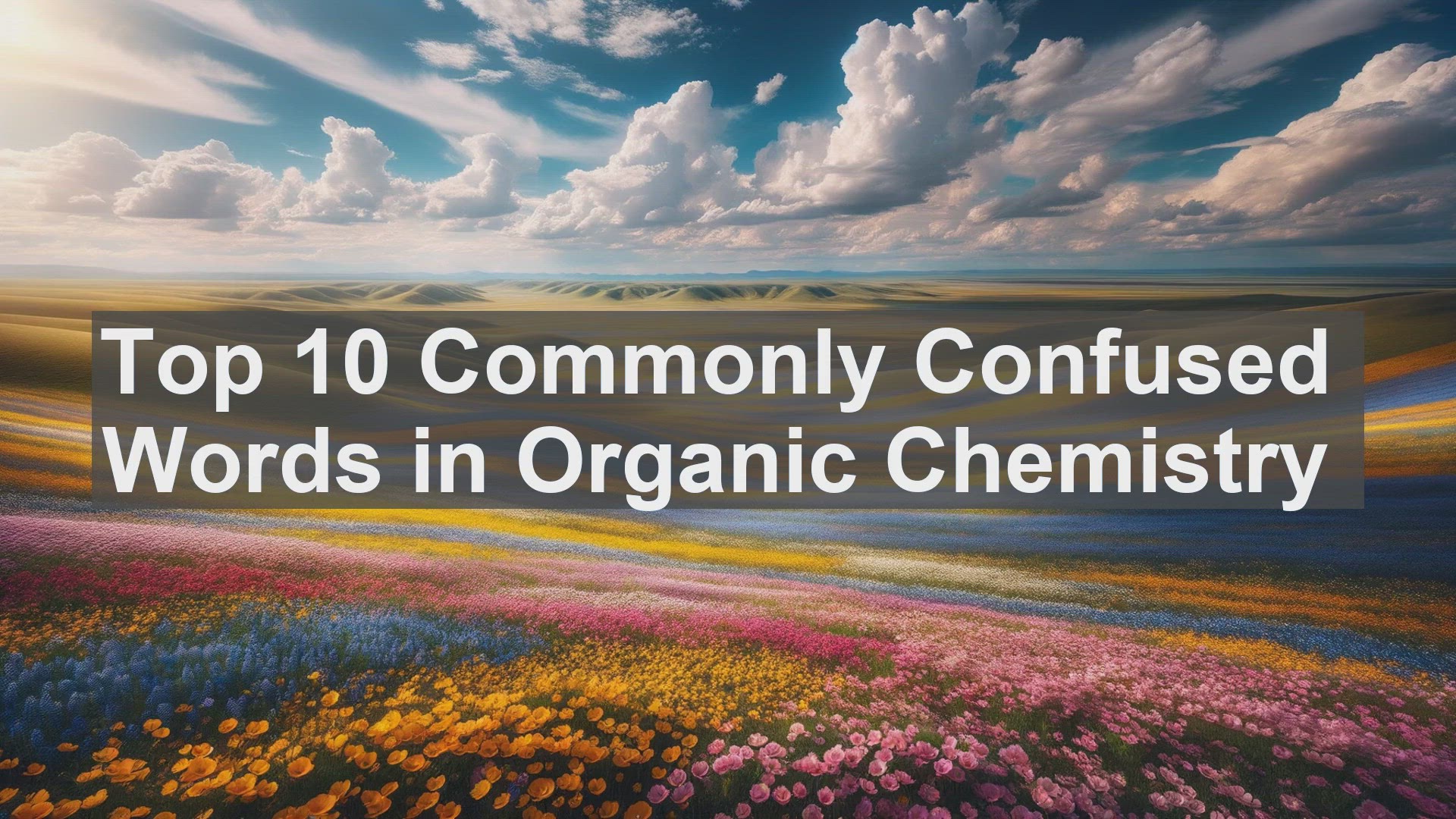 'Video thumbnail for Top 10 Commonly Confused Words in Organic Chemistry'