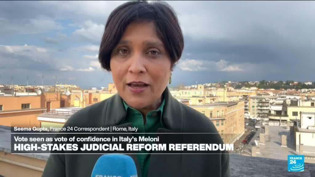 Video thumbnail for Italy divided over Meloni government, referendum exit polls show