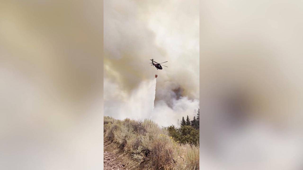 Video thumbnail for US: Nevada National Guard and firefighters combat Hawk Fire.
