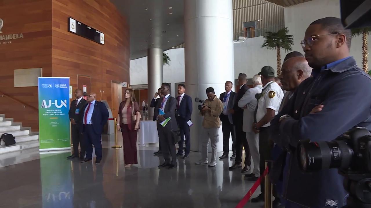 Video thumbnail for Ethiopia: AU, UN leaders denounce external interference in Addis Ababa.