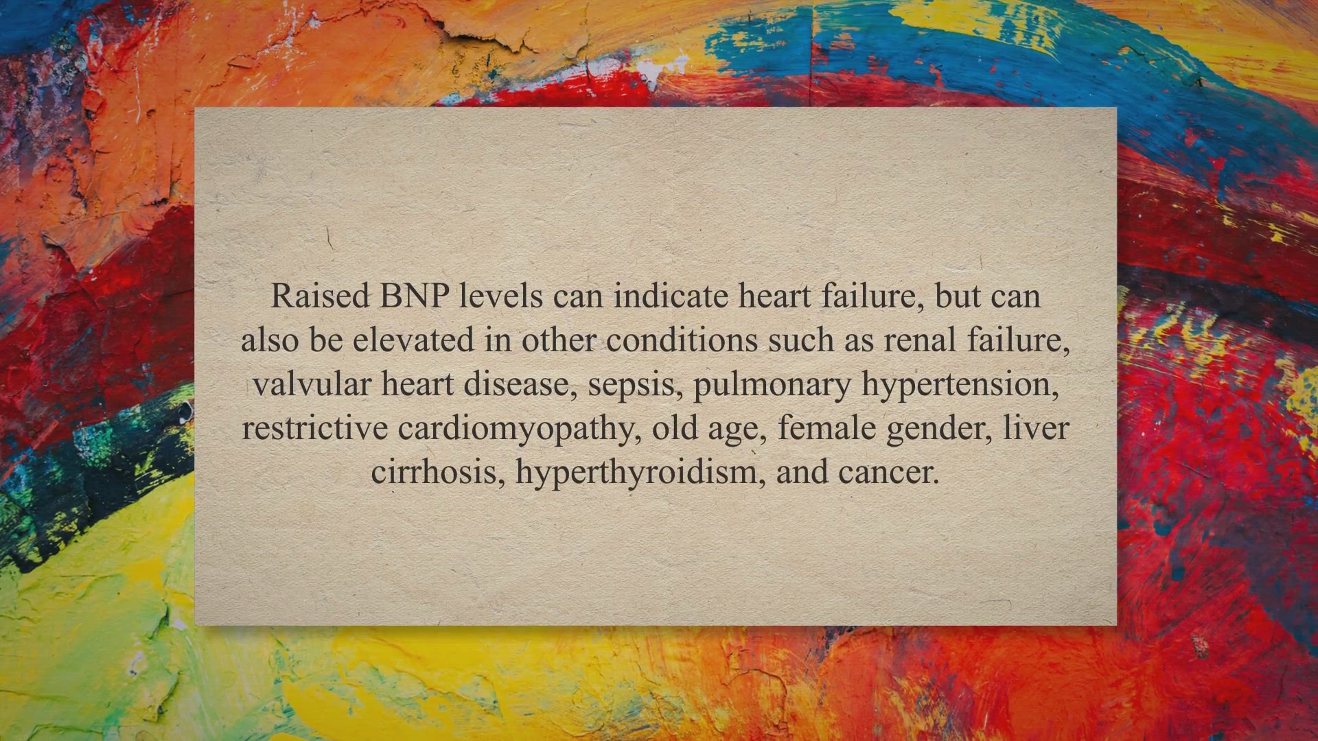Video thumbnail for 10 causes of raised BNP without Heart Failure - Health WIK