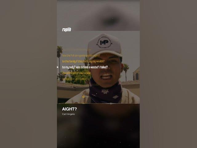 Video thumbnail for Carl Angelo – AIGHT? #hiphop #rap #music #lyrics
